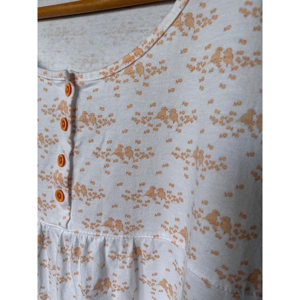 Baby Chick Dress Cottagecore Babydoll Orange Henley Farmcore Granola 100% Cotton